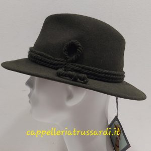 CAPPELLO TIROLESE FELTRO LANA VERDE LODEN TESA LARGA Made in Italy