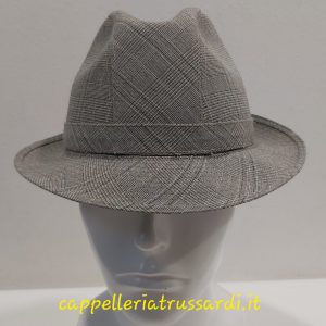 CAPPELLO ESTIVO UOMO GRIGIO BEIGE PURO COTONE TRILBY HAT MADE IN ITALY MISURA 61