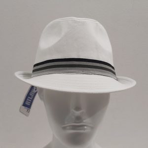 CAPPELLO TRILBY COTONE ESTIVO BIANCO TESA STRETTA MISURA L/XL 59/60