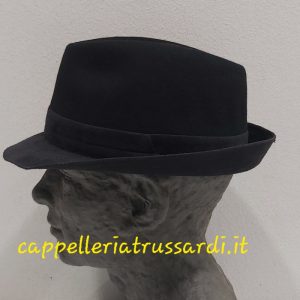 CAPPELLO TRILBY FELTRO LANA NERO MADE IN ITALY MISURA 55