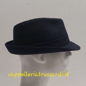 CAPPELLO TRILBY BLU TESSUTO LANA MADE IN ITALY