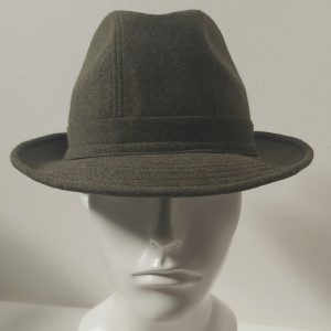 CAPPELLO VERDE LODEN TESSUTO LANA MADE IN ITALY MISURA 58