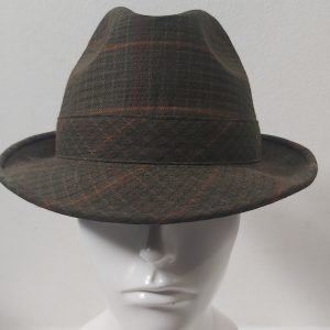 CAPPELLO UOMO VERDE SCOZZESE LANA MADE IN ITALY  MISURA 59