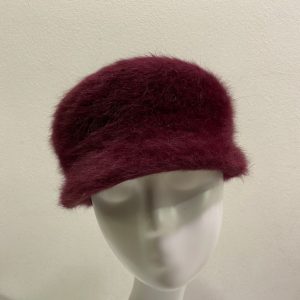 CAPPELLO BERRETTO DONNA CON VISIERA LANA ANGORA BORDO’ MADE IN ITALY