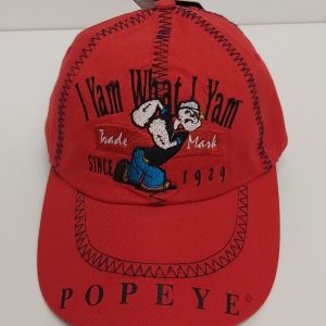 CAPPELLO VISIERA BASEBALL POPEYE ROSSO COTONE MISURA 54