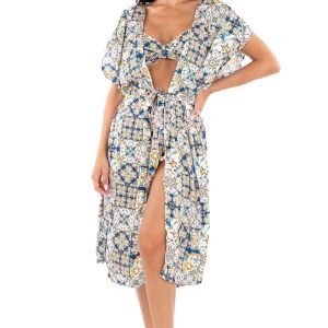 Kimono Corto con Cintura Positano