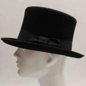 CILINDRO NERO FELTRO LANA MERINOS MADE IN ITALY MISURA 60