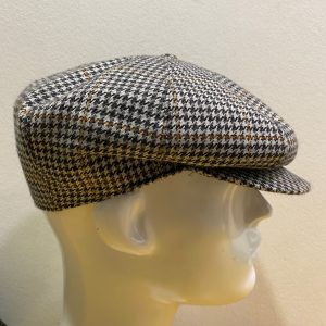 COPPOLA BERRETTO BARBISIO SPICCHI PIED DE POULE GRIGIO MADE IN ITALY misura 55