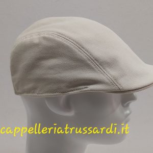 BERRETTO COPPOLA BECCO D’OCA ESTIVA 100% COTONE BEIGE CHIARO MADE IN ITALY