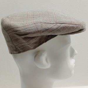 BERRETTO COPPOLA COTONE FANTASIA BEIGE MADE IN ITALY MISURA 60