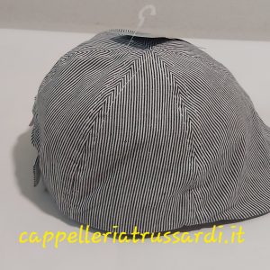 Coppola berretto bambino puro cotone riga blu bianco