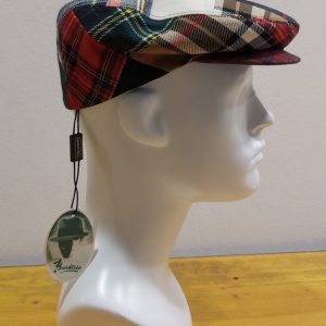 COPPOLA BERRETTO BARBISIO SCOZZESE PATCHWORK PURA LANA MADE IN ITALY MISURA 58