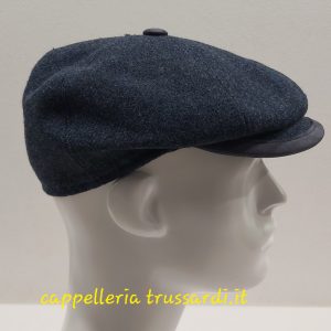 COPPOLA BERRETTO LANA HARRIS TWWED BLU DENIM MADE IN ITALY PEAKY BLINDERS