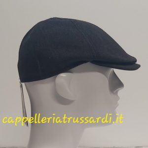 COPPOLA BERRETTO IDROREPELLENTE IMPERMEABILE COTONE MADE IN ITALY NERO
