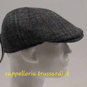 COPPOLA BERRETTO PURA LANA HARRIS TWEED MADE IN ITALY GRIGIO