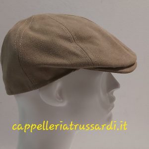 COPPOLA BERRETTO IDROREPELLENTE IMPERMEABILE COTONE MADE IN ITALY BEIGE SCURO