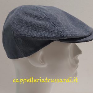COPPOLA BERRETTO IDROREPELLENTE IMPERMEABILE COTONE MADE IN ITALY BLU DENIM