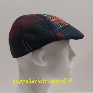 COPPOLA BERRETTO SCOZZESE PATCHWORK INVERNALE MADE IN ITALY