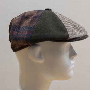 COPPOLA BERRETTO PEAKY BLINDERS SPICCHI PATCHWORK PURA LANA MADE IN ITALY MISURA 56