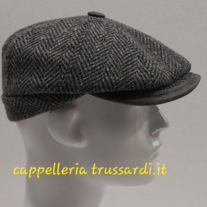 COPPOLA BERRETTO GRIGIO PURA LANA DONEGAL MADE IN ITALY PEAKY BLINDERS MISURA 61