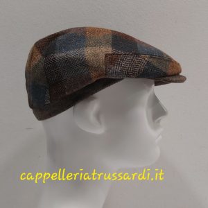 Coppola Berretto invernale quadri marrone Made In Italy misura S 55/56