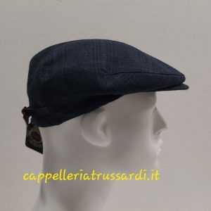 COPPOLA BERRETTO BLU SCOZZESE 100% LANA MADE IN ITALY