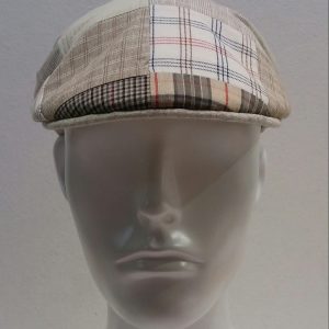 COPPOLA BERRETTO PATCHWORK BOMBATO COTONE LINO MADE IN ITALY misura 55