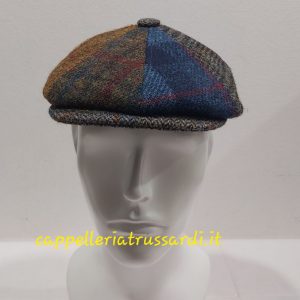 Coppola Peaky Blinders pura lana Harris Tweed patchwork Made in Italy