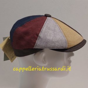 COPPOLA BERRETTO PATCHWORK 100% LINO MADE IN ITALY PEAKY BLINDERS