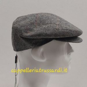 COPPOLA BERRETTO TWEED GRIGIO BARBISIO misura 61 MADE IN ITALY