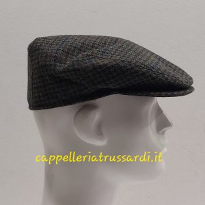 COPPOLA BERRETTO VERDE PIED DE POULE LANA MADE IN ITALY MISURA 58
