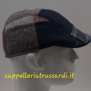 COPPOLA BERRETTO PATCHWORK BECCO D’OCA PURA LANA MADE IN ITALY