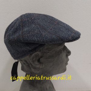 COPPOLA BERRETTO CON PARAORECCHIE BLU SPIGATO MADE IN ITALY Misura 55