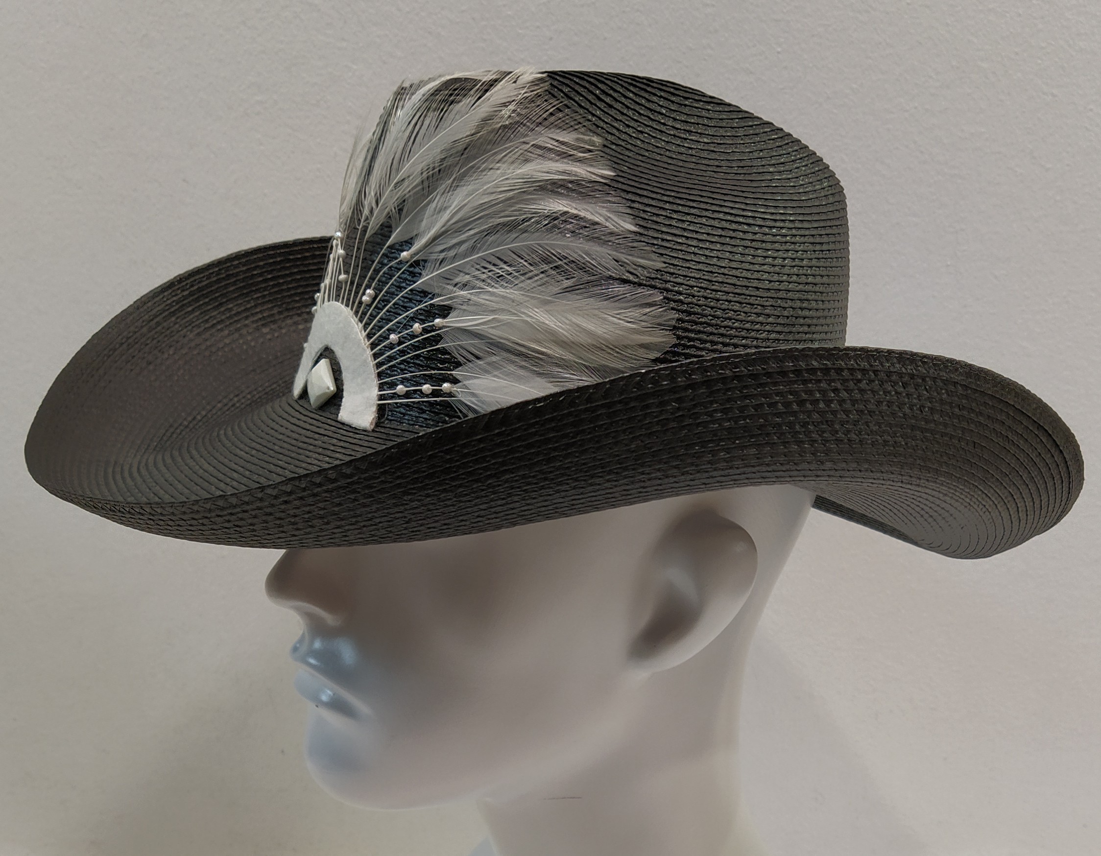 CAPPELLO unisex COWBOY WESTERN DELLA MARZI NERO ESTIVO MADE IN ITALY - immagine 4