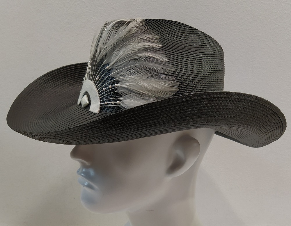 CAPPELLO unisex COWBOY WESTERN DELLA MARZI NERO ESTIVO MADE IN ITALY