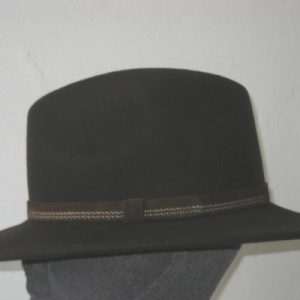CAPPELLO INDIANA JONES CASUAL FELTRO LANA MARRONE CINTURINO PELLE Made in Italy