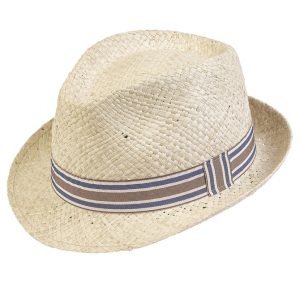 CAPPELLO PAGLIA NATURALE TRILBY TESA STRETTA MADE IN ITALY