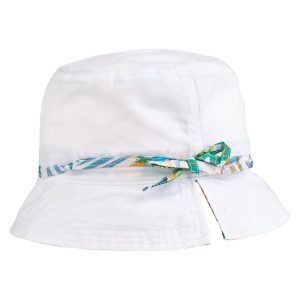 CAPPELLO DA SOLE CLOCHE BIANCO 100% COTONE