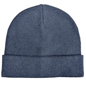 CUFFIA BERRETTA CON RISVOLTO 100% COTONE BLU DENIM MADE IN ITALY