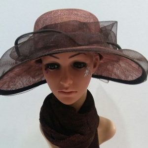 CAPPELLO CERIMONIA DONNA MARRONE HAT ELEGANT BROWN