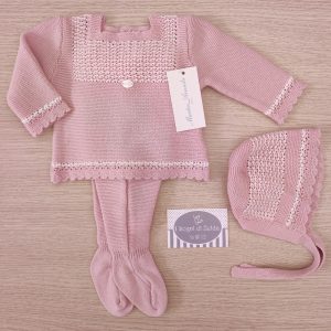 Completino nascita Martin Aranda – Rosa Empolvado/Bianco