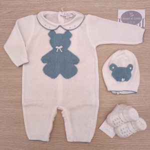 Tutina nascita Latte/Verde Acqua Orso – Primodì Bebè