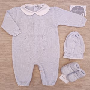 Tutina nascita Cielo/Bianco Treccine – Primodì Bebè