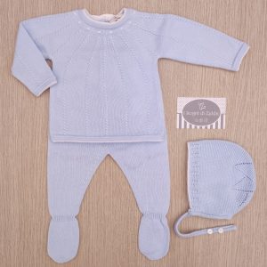 Completino nascita Babydif – Celeste/Bianco