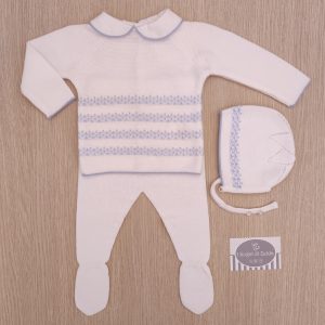 Completino nascita Babydif – Bianco/Celeste