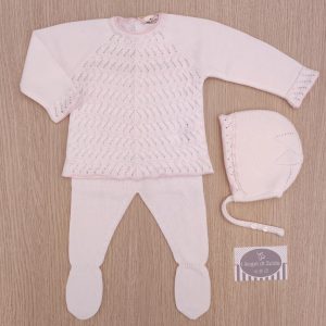Completino nascita Babydif – Bianco/Rosa