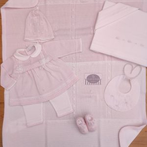 Corredino nascita Primodì Bebè – Rosa Chiaro/Bianco Pizzo