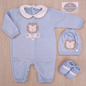 Tutina nascita Primodì Bebè – Cielo/Bianco/Tortora Leoncino