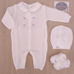 Tutina nascita Bianco Nodi D’Amore Cielo – Pepecè