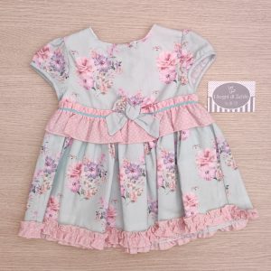 Abito Miranda – Fiorato Verde Acqua/Rosa